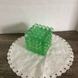 Vtg Y2K Acrylic Bubble Cube Container